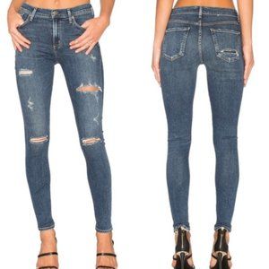 AGOLDE High Rise Distressed Jeans